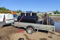 Монтаж септика ЭКО-Л 5 самотёком в купол оросительного поля в селе Новое Ярославского района